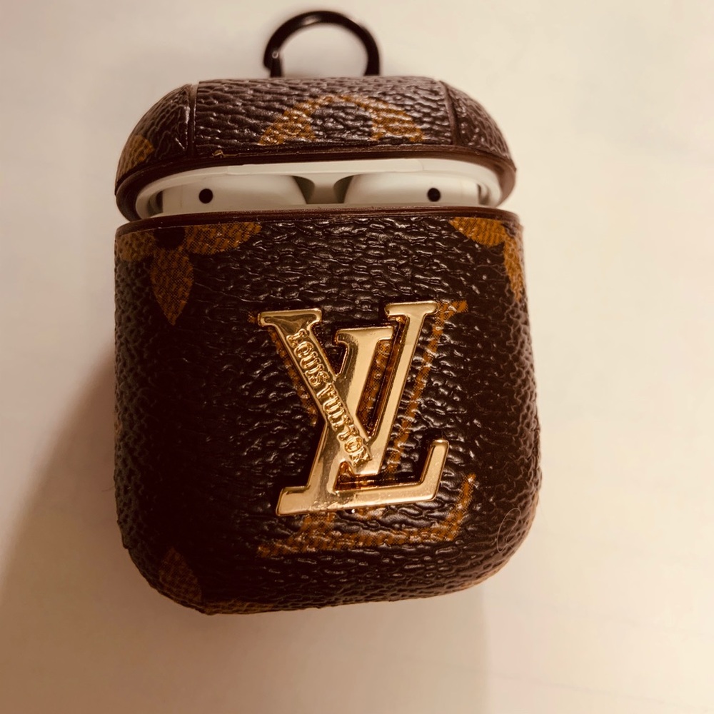 Designer leather AirPod covers with hook